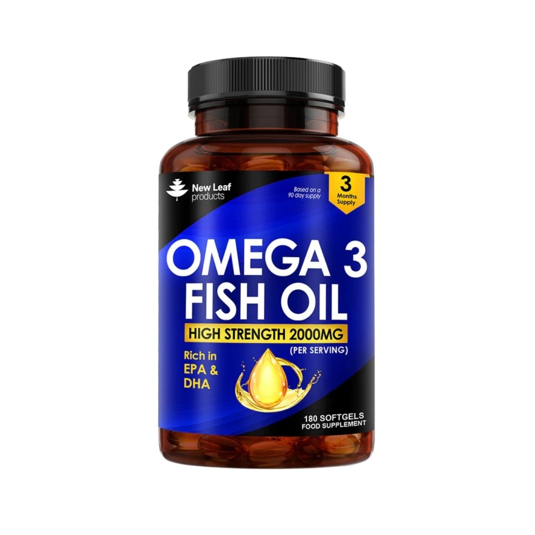 Omega-3 Fish Oil Softgels 2000mg with Vitamin E (EPA 360mg & DHA 240mg)