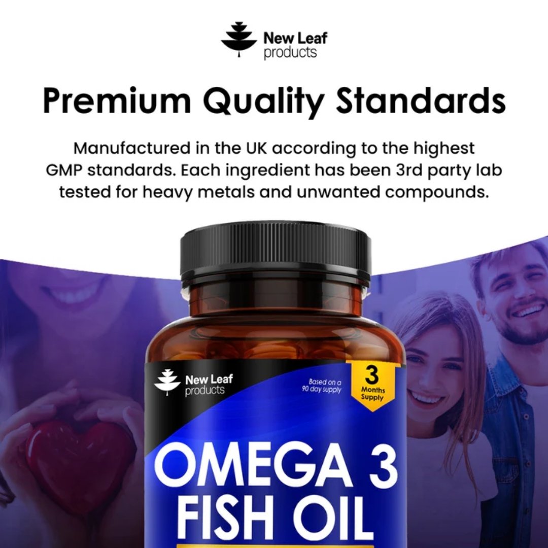 Omega-3 Fish Oil Softgels 2000mg with Vitamin E (EPA 360mg & DHA 240mg)