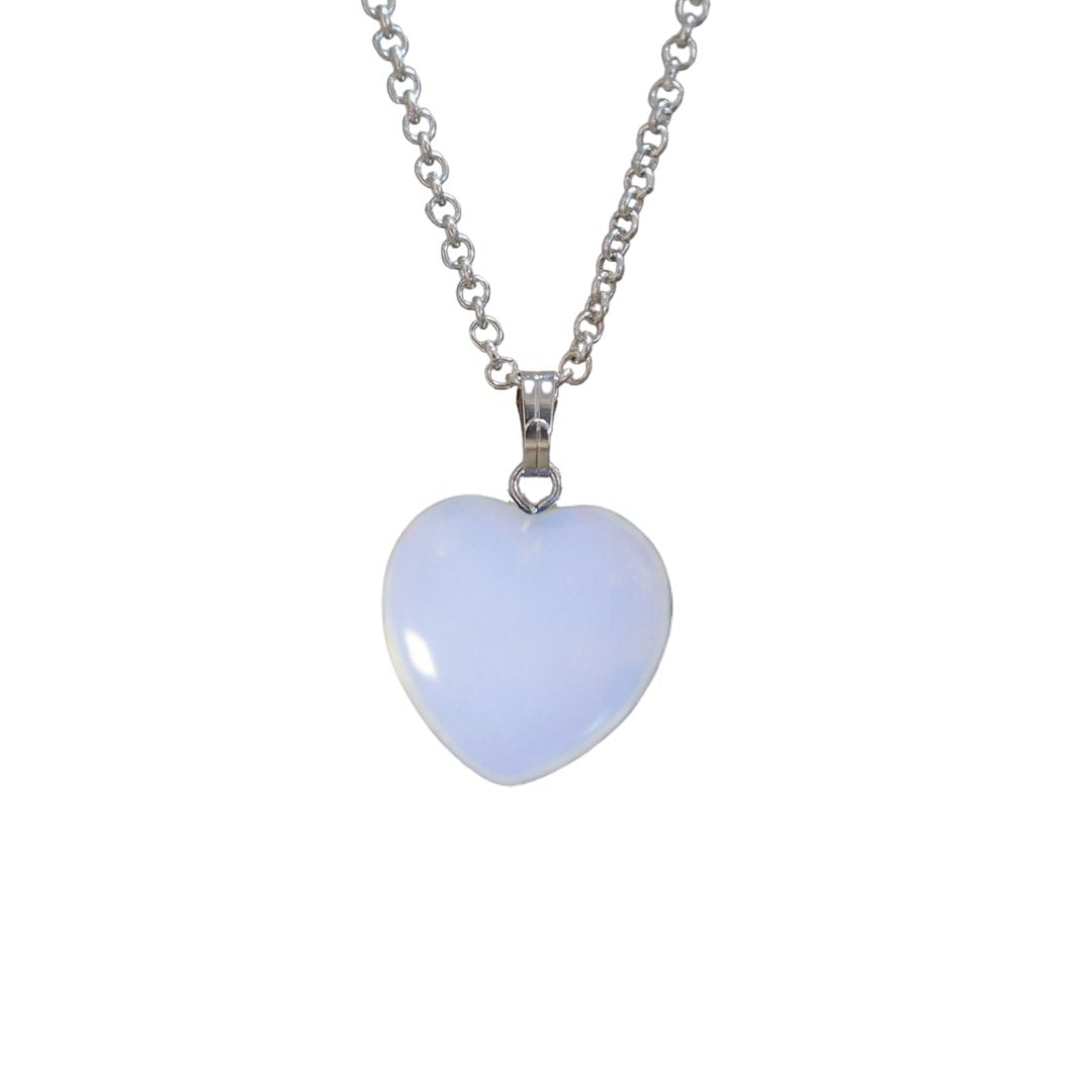 Assorted Gemstone Heart Necklaces