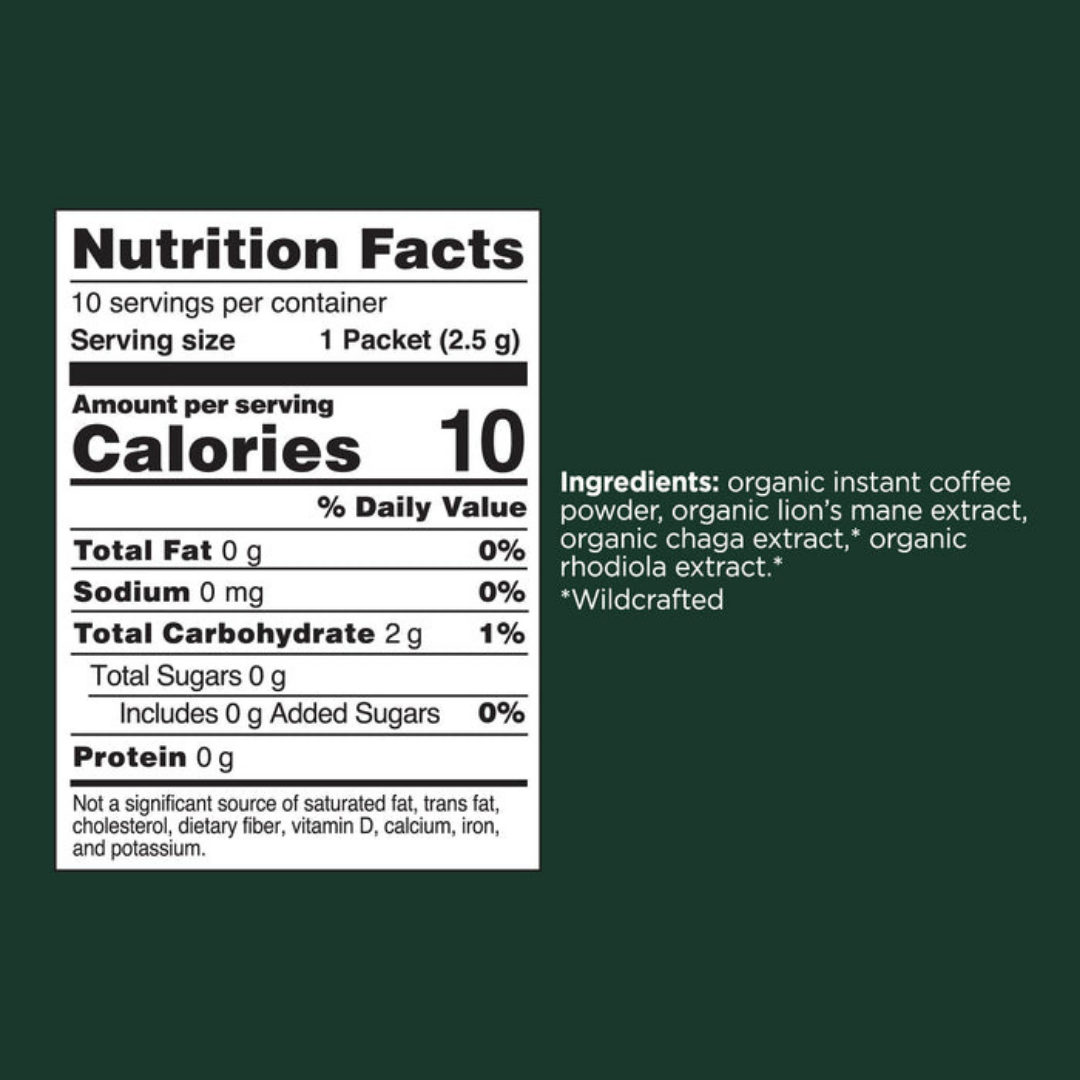 Think Organic Coffee with Lions Mane & Chaga Mushrooms