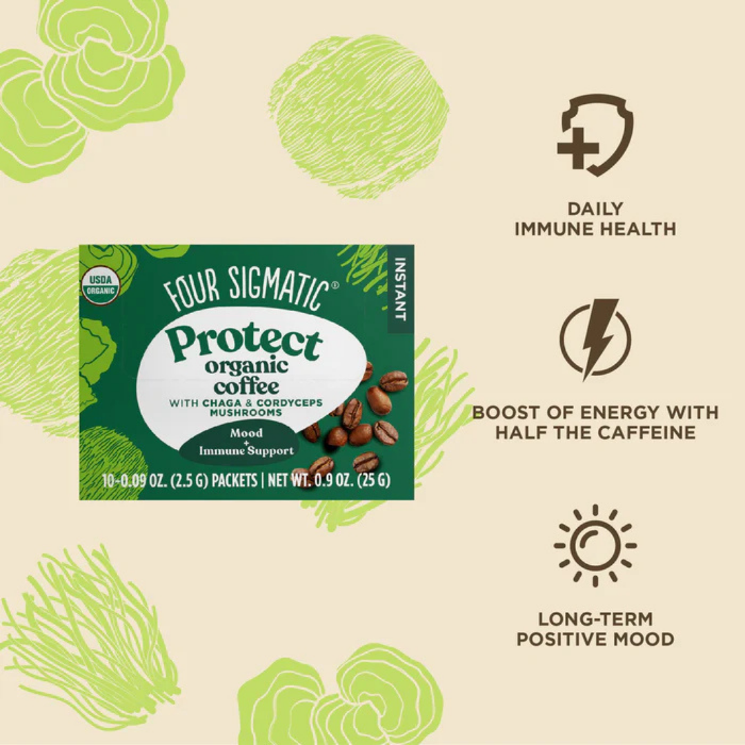 Protect Organic Coffee with Chaga and Cordyceps Mushrooms