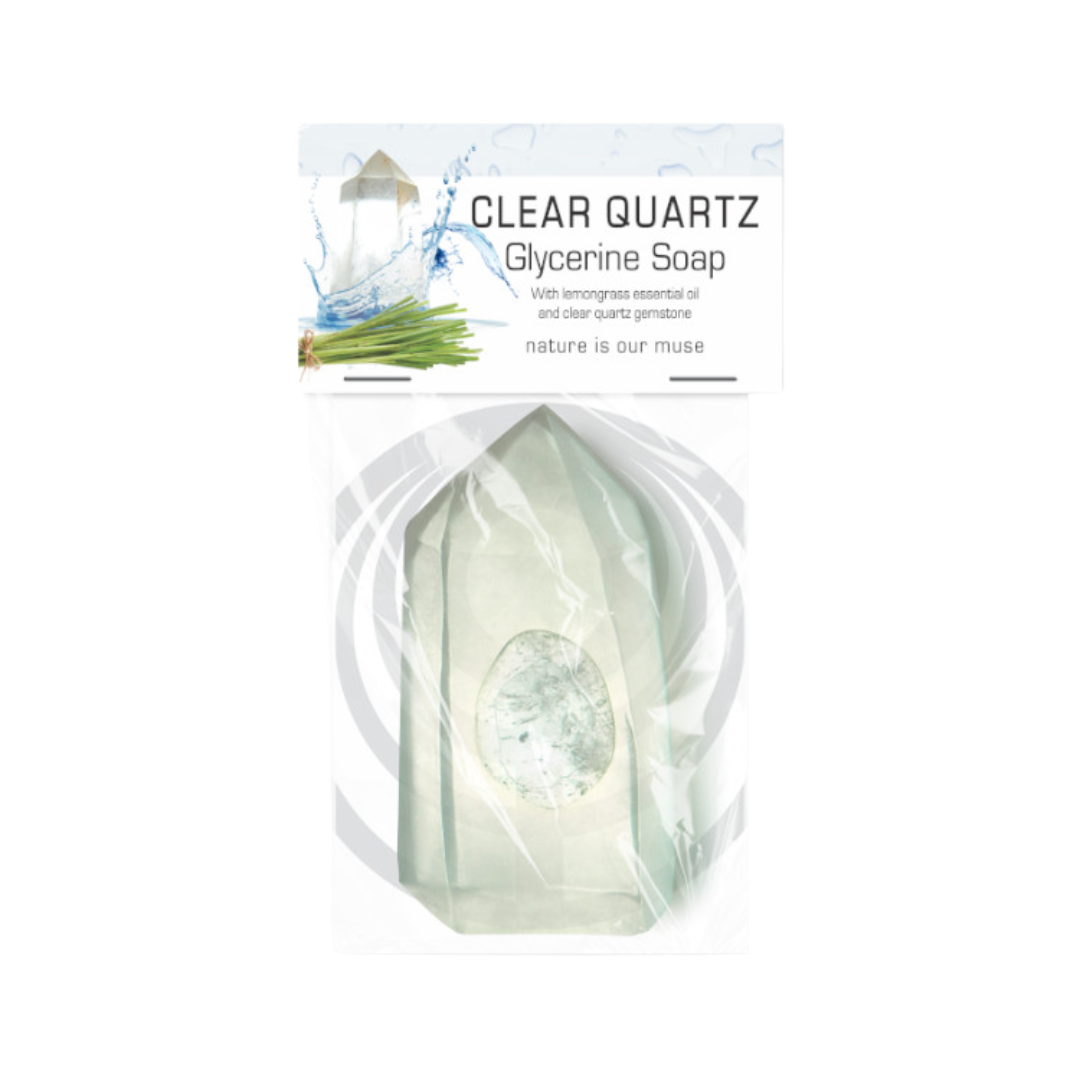 Clear quartz crystal soap