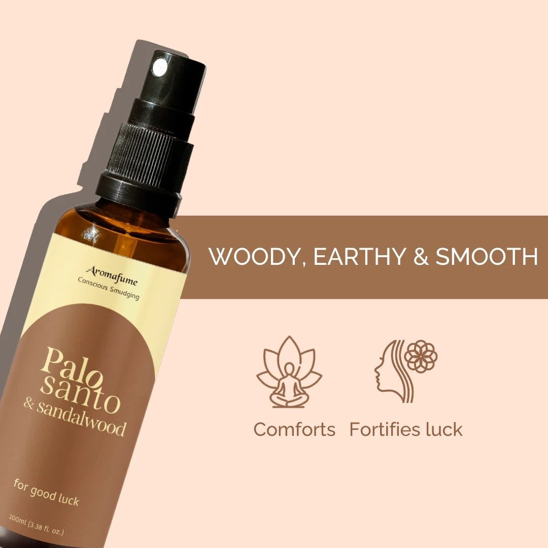 Palo Santo & Sandalwood Smudge Spray 100ml – Good Luck