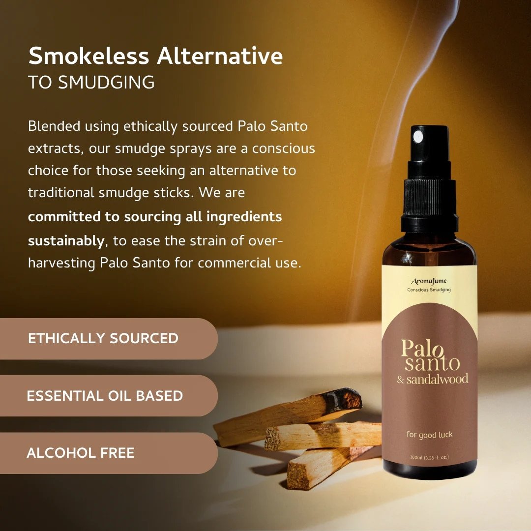 Palo Santo & Sandalwood Smudge Spray 100ml – Good Luck