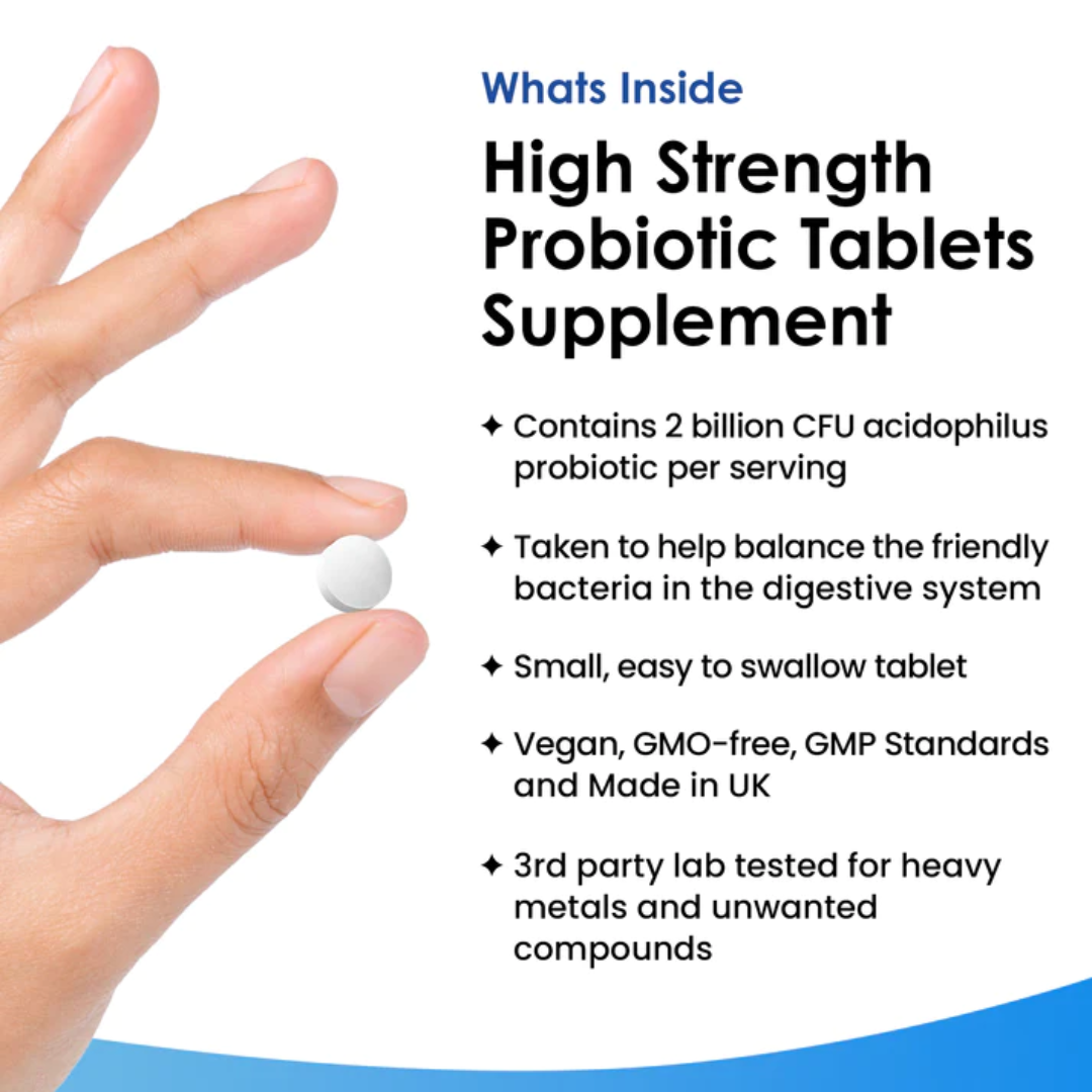Probiotic Supplements Acidophilus Tablets - Digestive & Gut Health