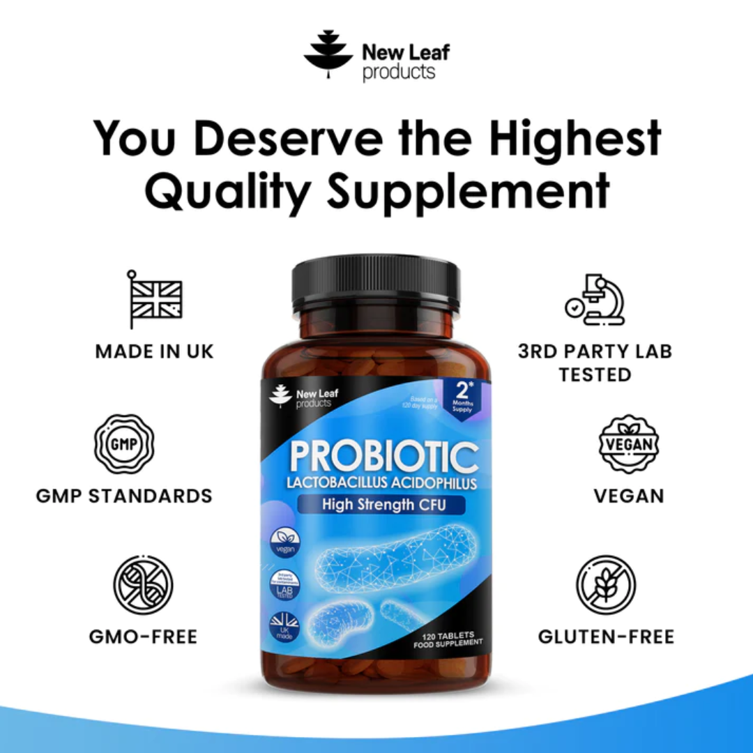 Probiotic Supplements Acidophilus Tablets - Digestive & Gut Health