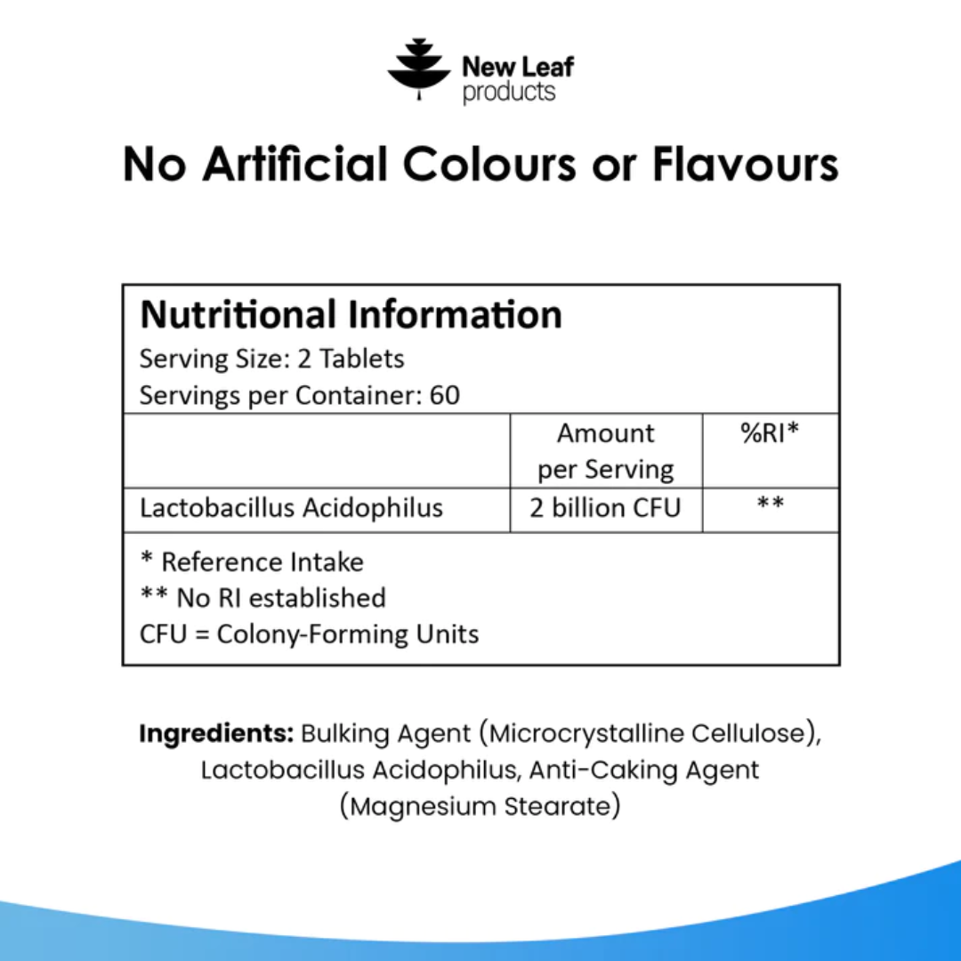 Probiotic Supplements Acidophilus Tablets - Digestive & Gut Health
