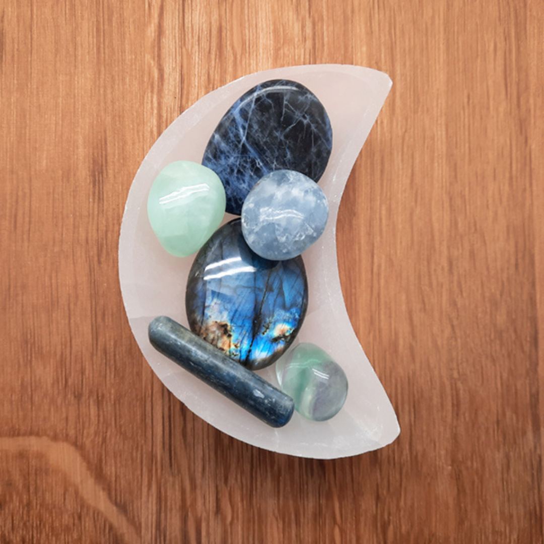 Selenite Moon Bowls 10cm