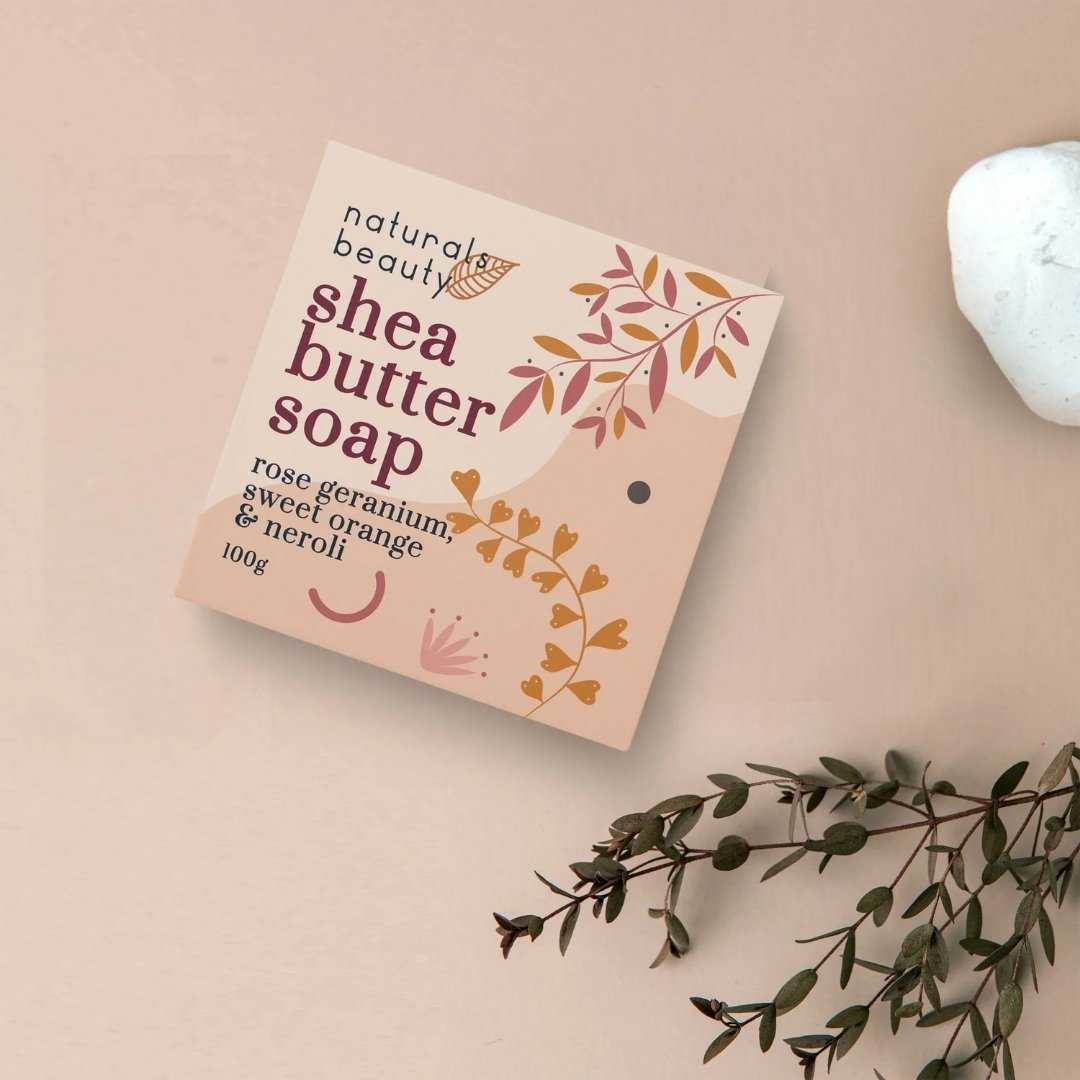 Shea Butter Soap Bar 100g – Rose Geranium, Sweet Orange & Neroli
