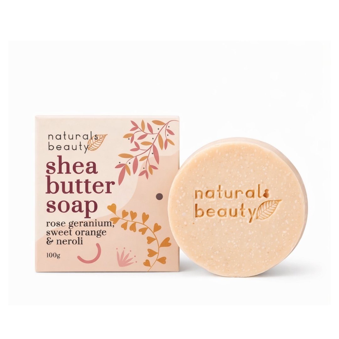 Shea Butter Soap Bar 100g – Rose Geranium, Sweet Orange & Neroli