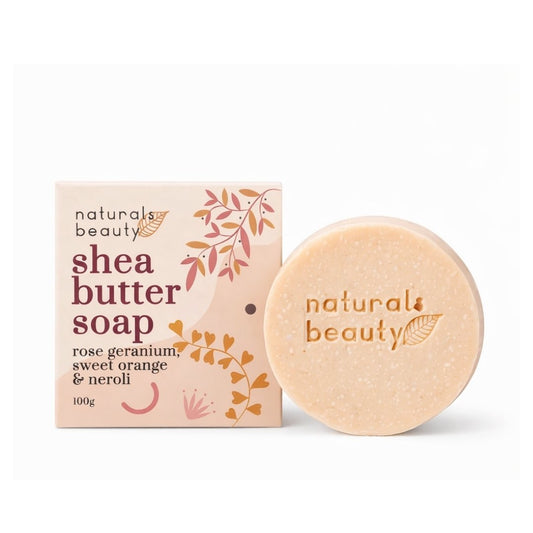 Shea Butter Soap Bar 100g – Rose Geranium, Sweet Orange & Neroli