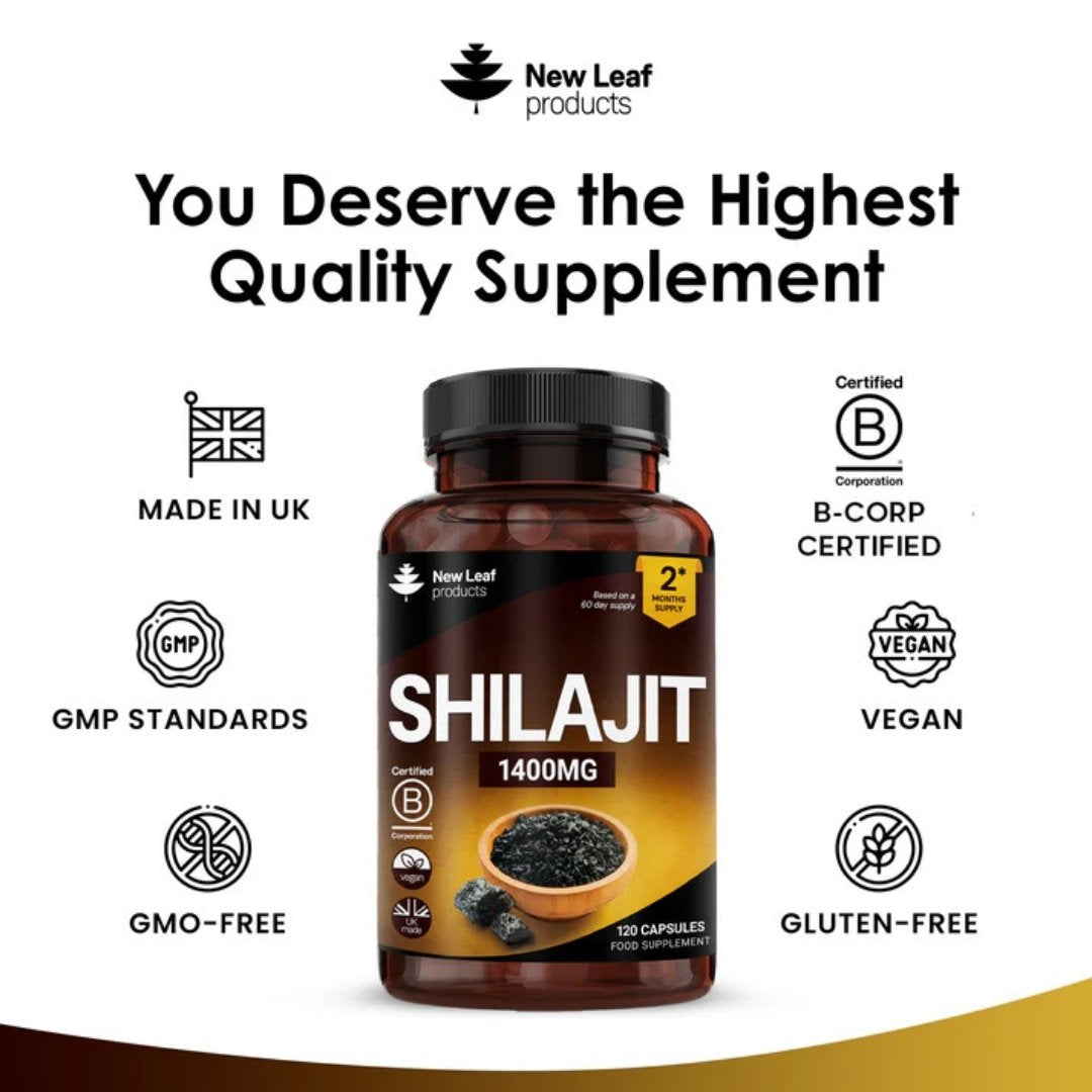 Shilajit 1400mg Capsules (20:1 Extract)