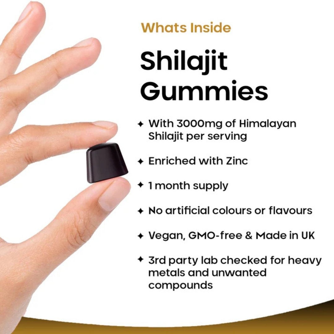 Shilajit Gummies 3000mg with Zinc & Vitamin B6