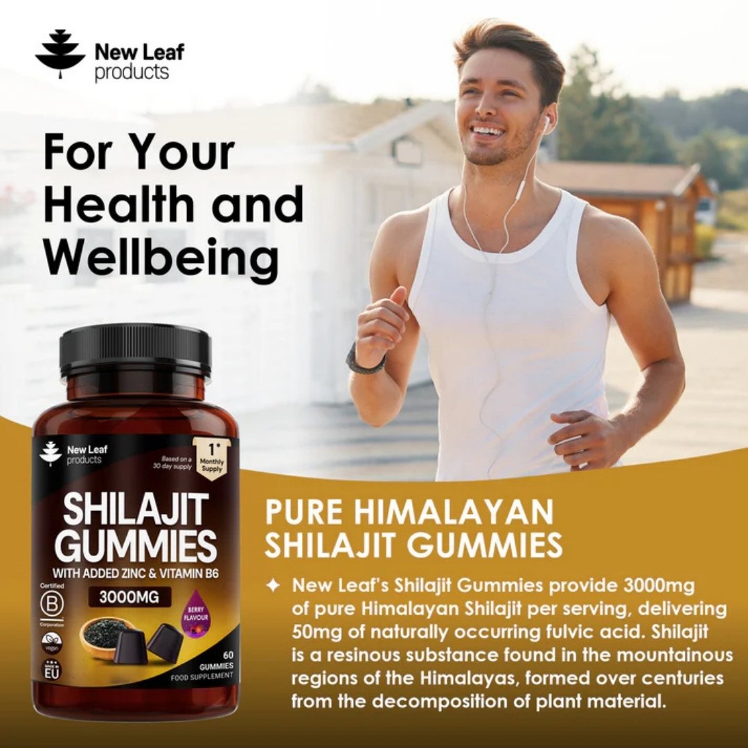 Shilajit Gummies 3000mg with Zinc & Vitamin B6