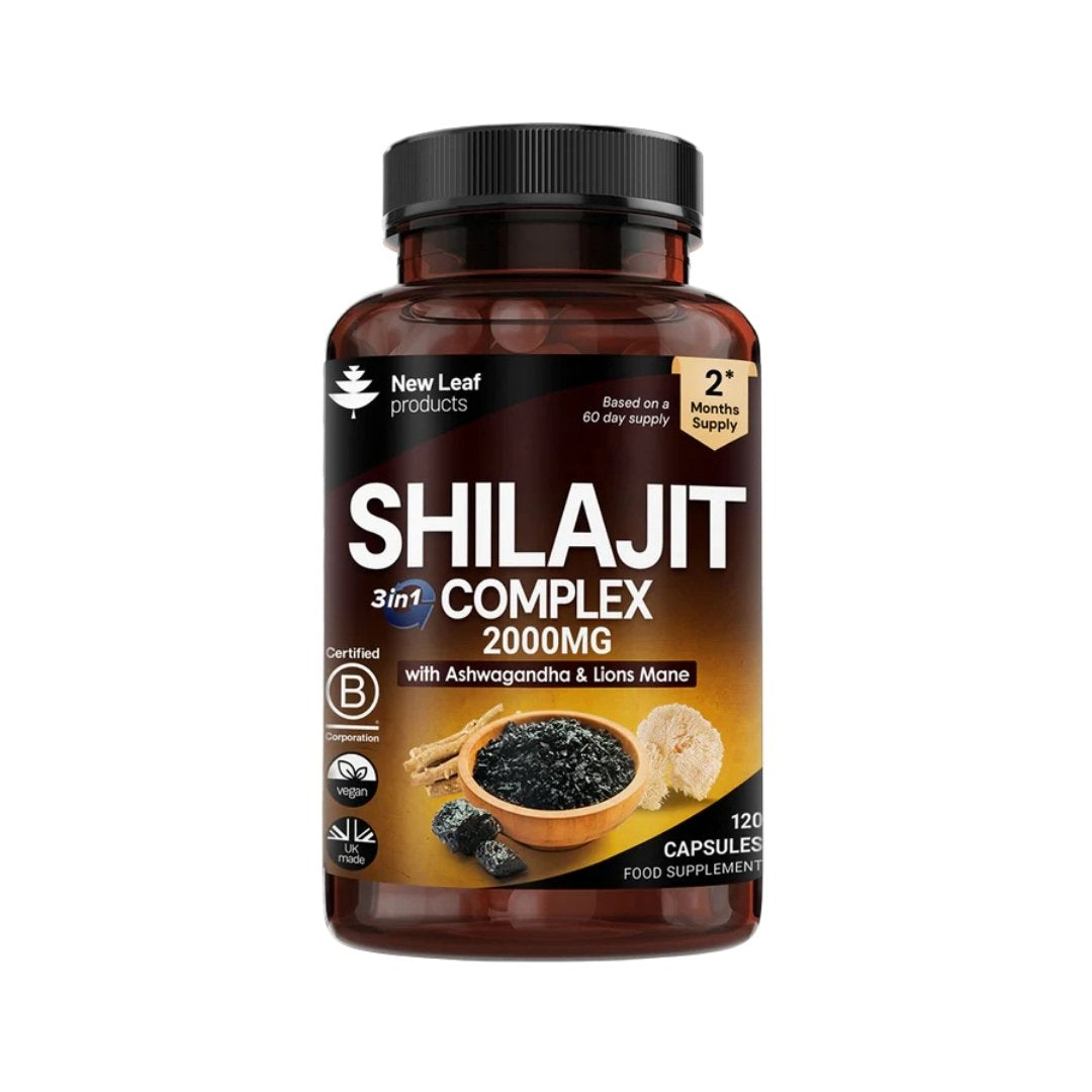 Shilajit Complex Capsules 2000mg with Ashwagandha & Lions Mane