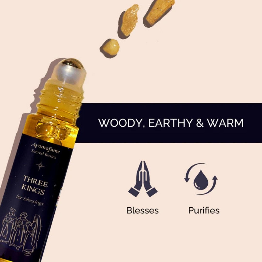 Three Kings Roll On Perfume – Frankincense, Myrrh & Benzoin