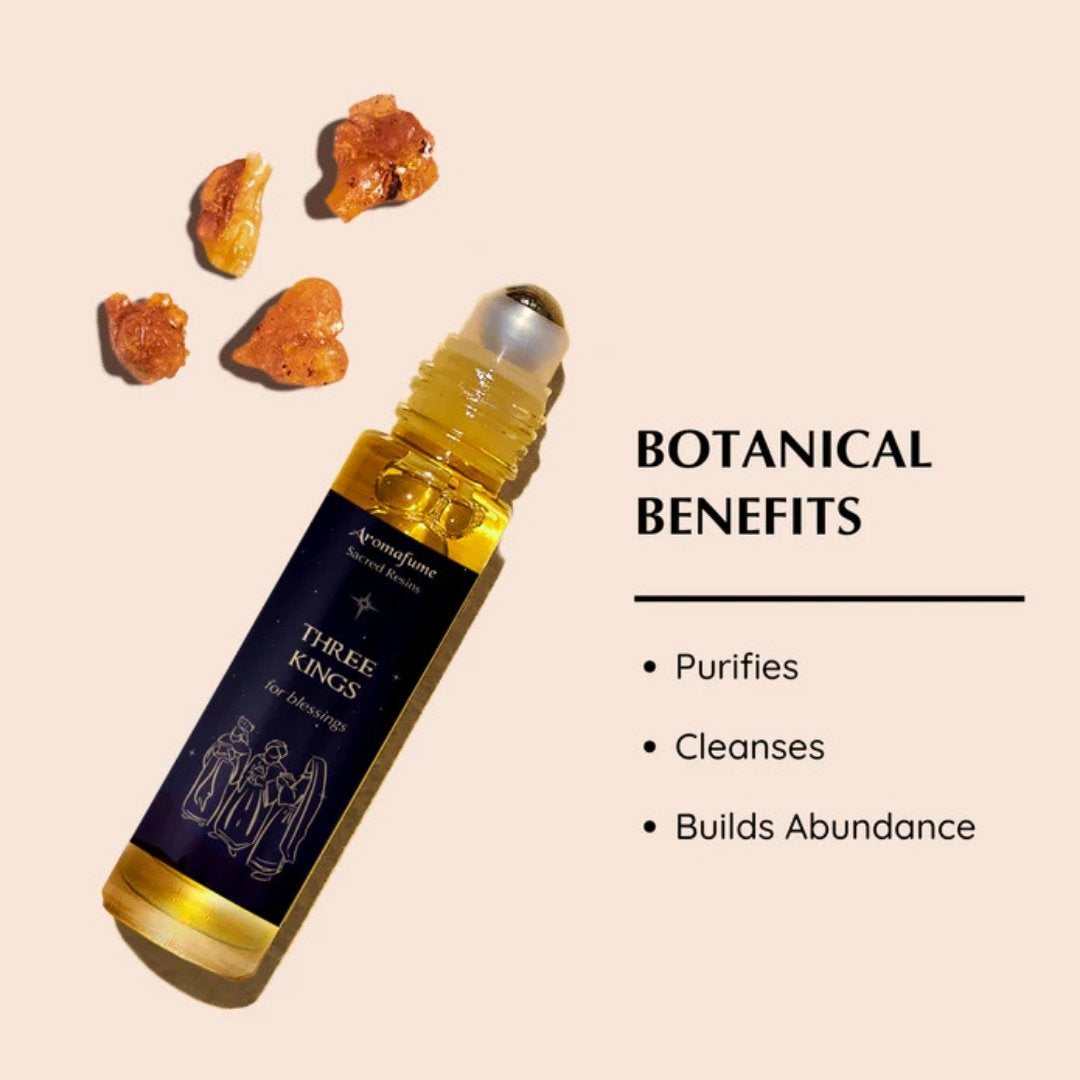 Three Kings Roll On Perfume – Frankincense, Myrrh & Benzoin
