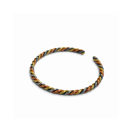 Three Metal Bangle – Copper, Brass & Steel