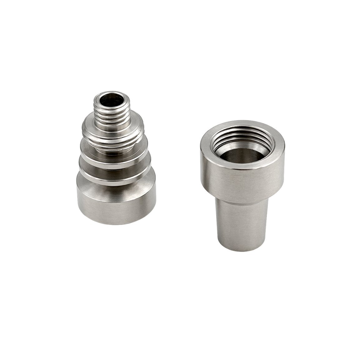Titanium Domeless 2-in-1 Dab Nail – 14mm Female / 10mm Male