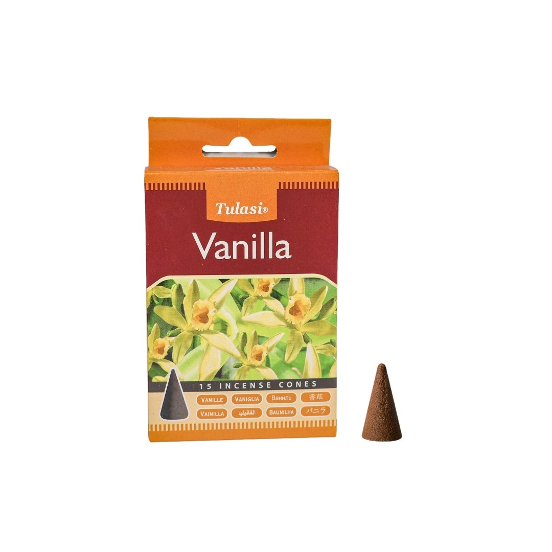 Vanilla Incense Cones (15) – Tulasi