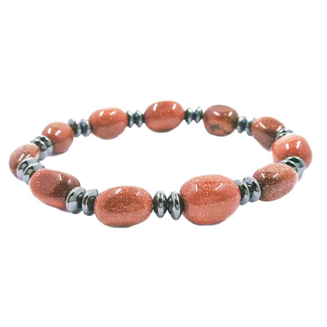Nugget & Haematite Abacus Bracelet