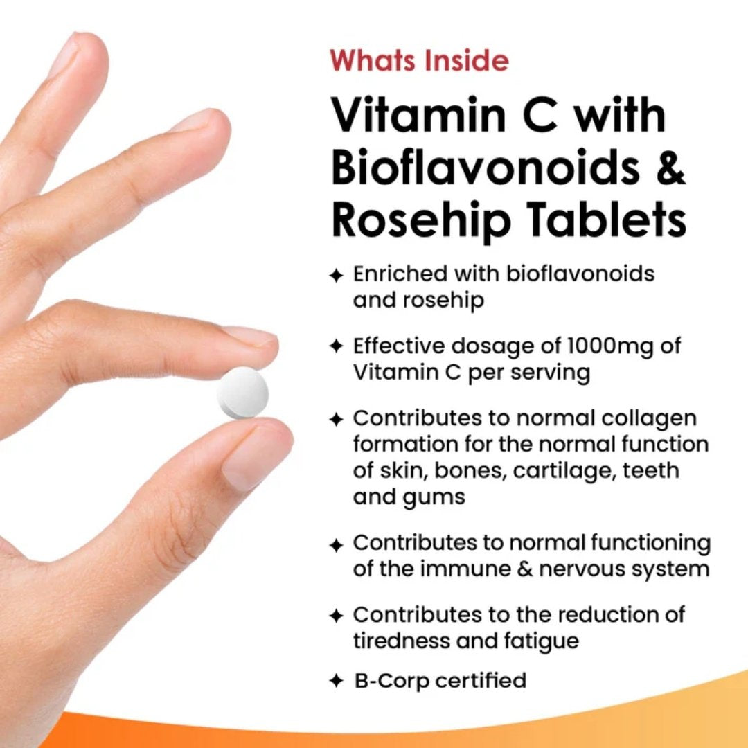 Vitamin C Tablets 1000mg with Bioflavonoids & Rosehip