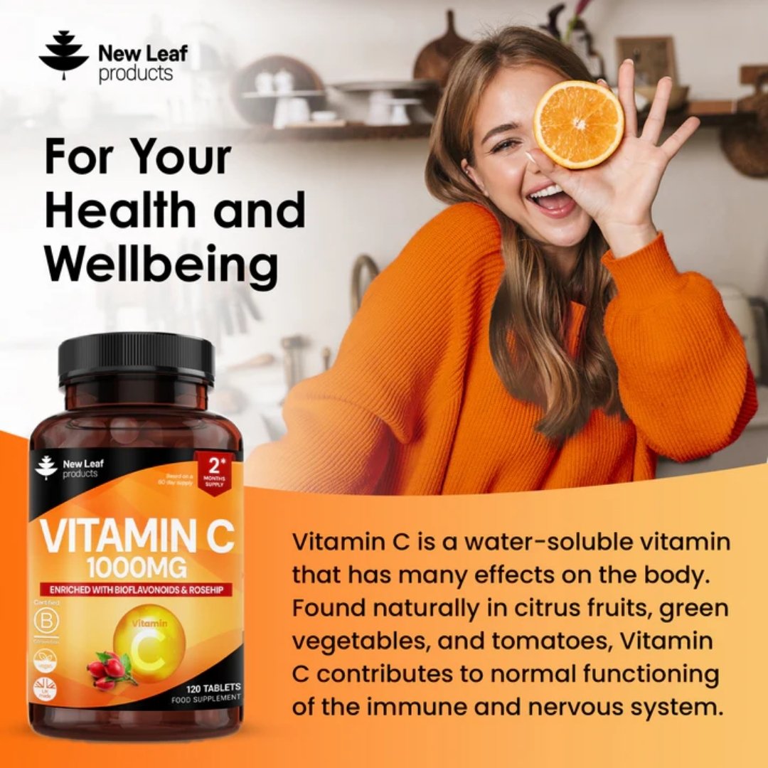 Vitamin C Tablets 1000mg with Bioflavonoids & Rosehip