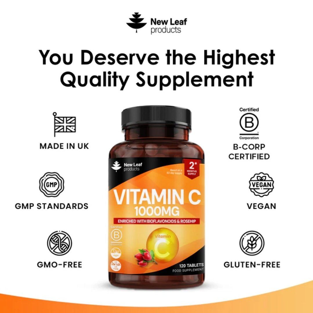 Vitamin C Tablets 1000mg with Bioflavonoids & Rosehip