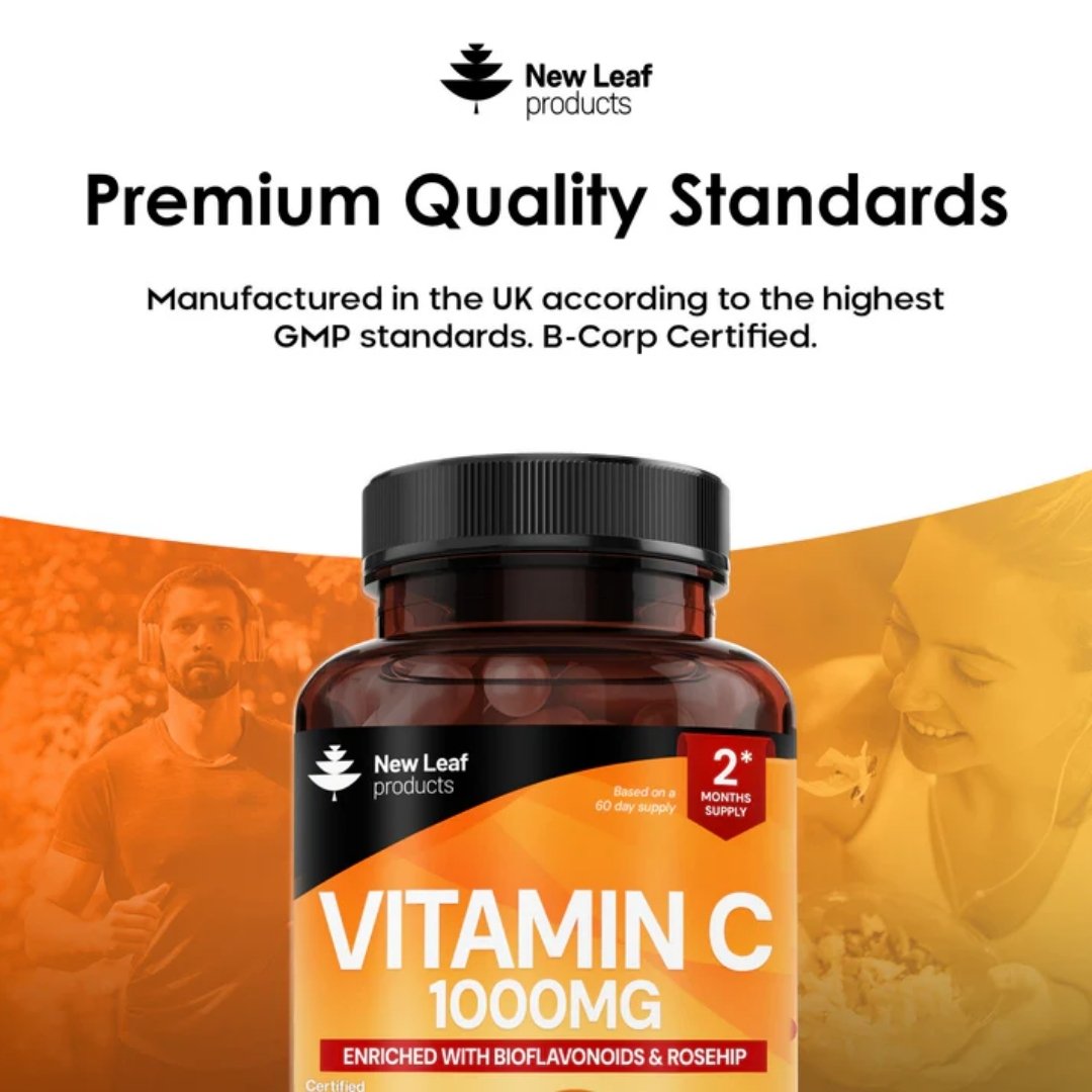 Vitamin C Tablets 1000mg with Bioflavonoids & Rosehip