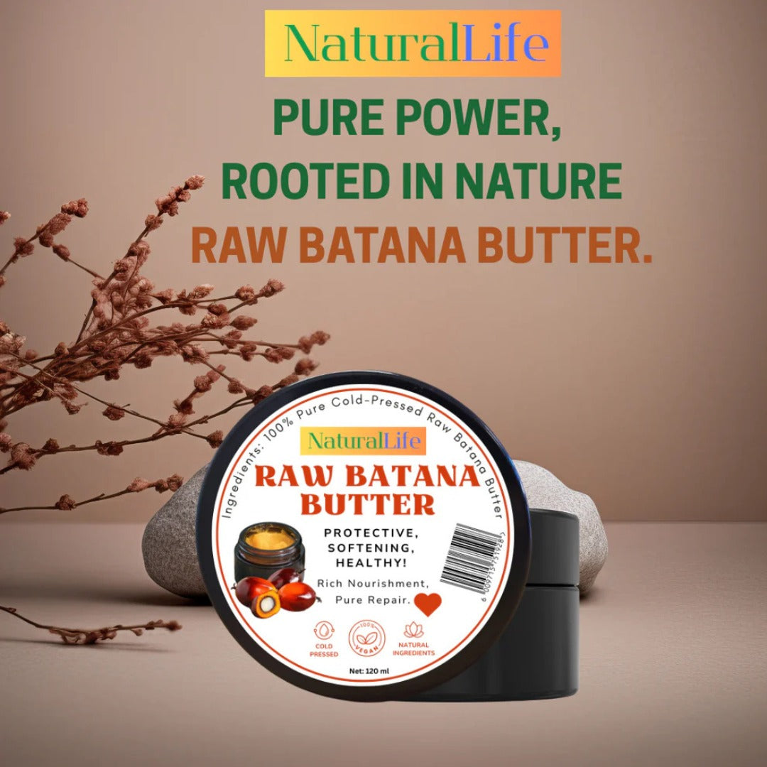 NaturalLife 100% Pure Cold-Pressed Raw Batana Butter 120ml