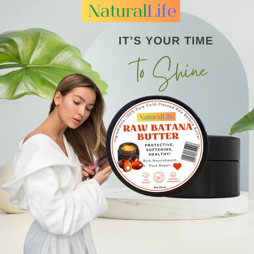 NaturalLife 100% Pure Cold-Pressed Raw Batana Butter 120ml