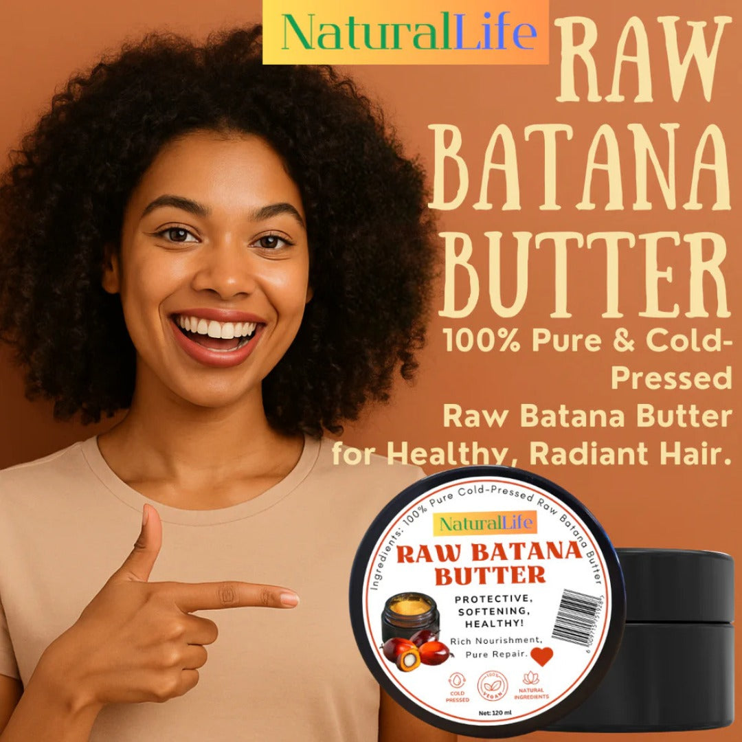 NaturalLife 100% Pure Cold-Pressed Raw Batana Butter 120ml