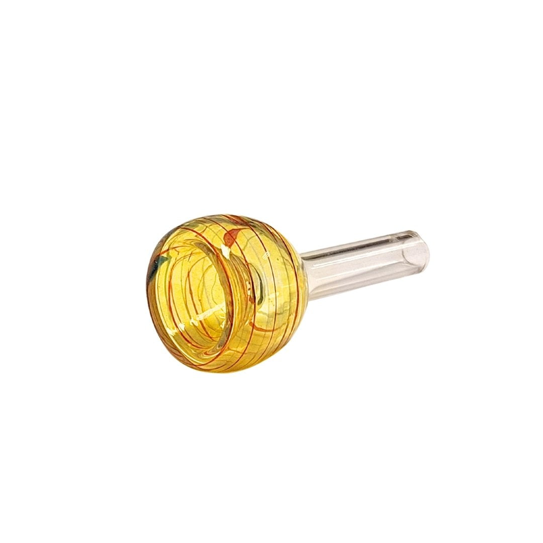 Yellow Swirl Glass Slide Bowl – Short Stem (±10mm)