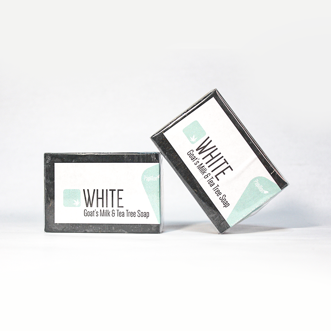 Papillon White Goat's Milk & Tea Tree Soap 100g