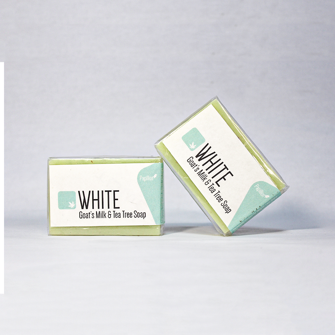 Papillon White Goat's Milk & Tea Tree Soap 100g