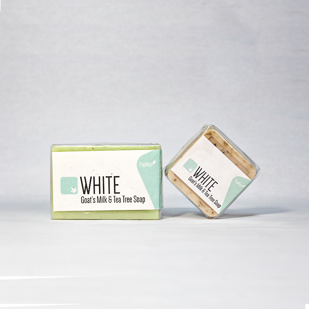 Papillon White Goat's Milk & Tea Tree Soap 100g